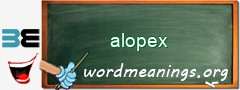 WordMeaning blackboard for alopex